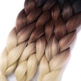 thumbnail image 4 of LELINTA Beasuty Braiding Hair Extensions Synthetic Fiber for Twist Jumbo Ombre Braiding Hair 24inch 3-5pcs/lot Black-Brown, 4 of 6