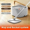 thumbnail image 5 of Spin Mop and Bucket Set - Self - Separation System, 360° Spinning Self - Wringing, Square Bucket with Wringer, 10 Replaceable Mop Cloths for Floor Cleaning, 5 of 9
