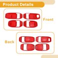 thumbnail image 4 of Cubierta de Tazón de Mango de Puerta Interior para Jeep Wrangler Gladiator JT 4DR 2018-2024 Marco de Decoración de Mango de Puerta Interior Rojo ABS 4 Pcs, 4 of 6