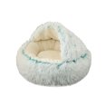 thumbnail image 1 of Methold Cama pequeña para mascotas de felpa para invierno, cálido, para clima frío, calentador térmico de animales, relleno para dormir, calentador Perchas para gatos Peluche Corto Verde Methold PT004406-07, 1 of 6