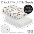 thumbnail image 5 of Sweet Jojo Designs Construction Truck Red Blue Grey Fitted Crib Sheets 2 Piece Set, 5 of 6