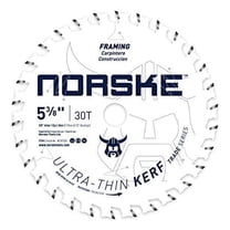Norske NCSBT005 Thin Kerf Ultra Fast Ripping & Crosscutting Saw Blade, 5-3/8" x 30T