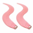 thumbnail image 4 of Benehair Tape In Human Hair Extensions Thick 100% Remy Real Skin Weft Seamless Full Head for Woman 40 pcs/100g Pink US, 4 of 10