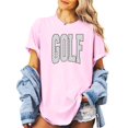 thumbnail image 2 of Polka dot Golf Graphic T-Shirt for Girls and Women - Cute Golf Lover Outfit Pink Shirt Adult Large, 2 of 7