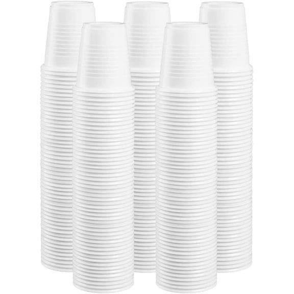 GUSTO 3 Oz Plastic Cups Disposable Mini Bathroom Mouthwash Sample Cups, 500-Pack
