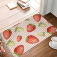 thumbnail image 5 of Haiem Strawberries Front Door Mat Indoor Outdoor Entrance, Waterproof All-Season, All-Weather Doormat, Durable Flannel Fabric, Fade Resistant, Low Profile, 16x24in, 5 of 9