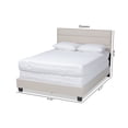 thumbnail image 2 of Baxton Studio Ansa King Size Beige Fabric Upholstered Bed, 2 of 19