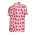 thumbnail image 2 of Balery Hand Drawn Strawberry Printed Men’s Short Sleeve Polo Shirt, Midweight Men's Shirt,Golf Polo shirts -X-Large, 2 of 9
