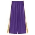 thumbnail image 4 of Hansber Kids Girls Wide-Leg Liturgical Palazzo Pants Celebration of Spirit Praise Dance Pants Baggy Trousers Purple 6, 4 of 6