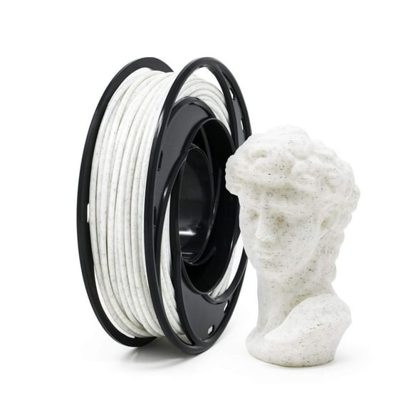 Gizmo Dorks Filament d'Imprimante 3D Marble PLA 1.75mm 200g, Blanc