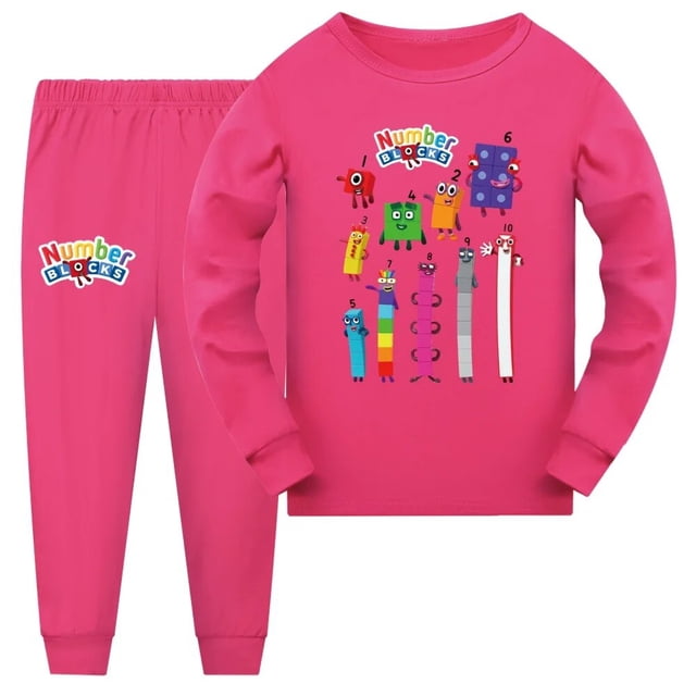 Pijamas de bloques de números para bebés y niñas, ropa de dormir de moda para niños pequeños, pijamas para adolescentes, pijamas de Navidad para niños