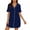 #515-Blue, variant on Nightgowns for Women Button Down Sleep Shirt Short Sleeve NightShirts Boyfriend Sleepdress Soft Pajama Dress