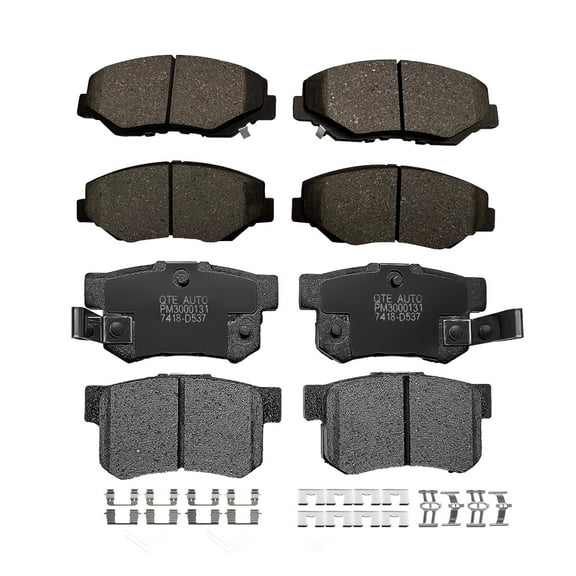 Set of 8 Front-Rear Ceramic Brake Pad Kit For 2012-2015 Honda Civic Si, EX, SE, LX, EX-L