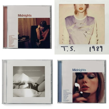 Midnights (X) (Blood Moon CD) & 1989 & Tortured Poets Department (X) (Manuscript- Bonus Track) & Midnights (X) (Moonstone Blue CD)