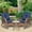 Blue, variant on W WARMHOL 3 Pieces Outdoor Patio Bistro Rocking Chair Set, Rattan Patio Rocker Chairs Set with Cushions and Glass-Top Coffee Table, Conversation Bistro Set for Porch & Backyard - Orange
