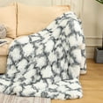 thumbnail image 5 of Beautynvta Faux Fur Throw Blanket, Fuzzy Lightweight Long Hair Shaggy Blanket, Fluffy Cozy Plush Fleece Comfy Microfiber Fur Blanket for Couch Sofa Bed, 27.6''x19.7'', 5 of 6