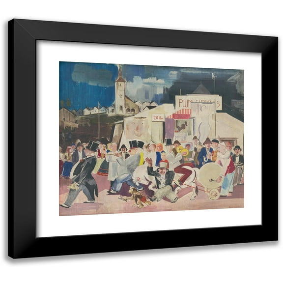 Anonymous 14x12 Black Modern Framed Museum Art Print Titled - Circus (1932)