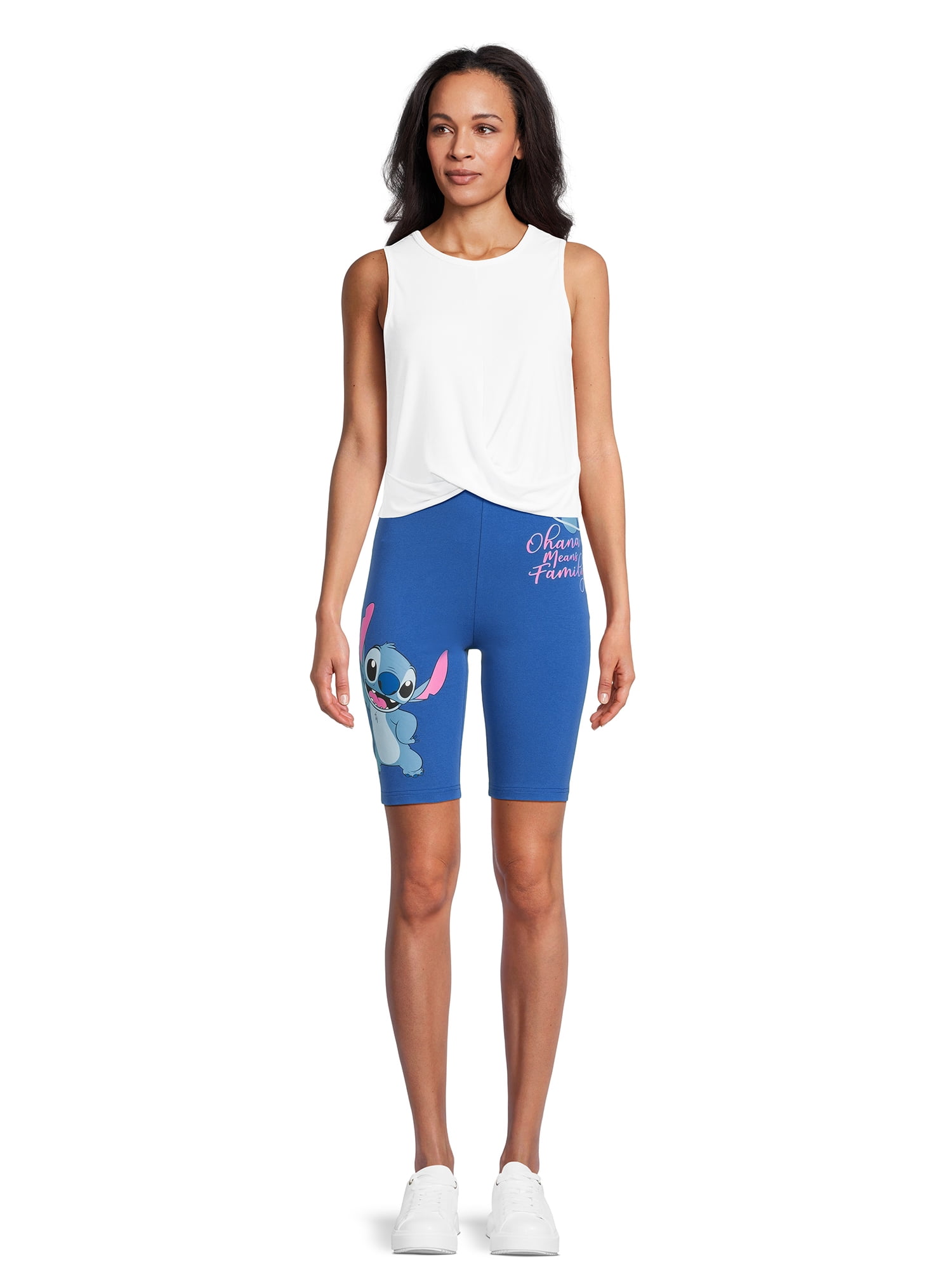 Disney Women's Stitch Graphic Bike Shorts XS-3XL Cotton