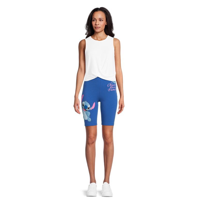 Disney Stitch Juniors Graphic Bike Shorts, Sizes XS-3XL