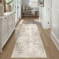 thumbnail image 1 of x Washable Area Rug for Living Room Bedroom Cream Neutral Carpet Low Pile Soft Thin Tapis Salon Abstract Modern Vacuumable Lightweight Large Throw Rug for Dining Room Kitchen, 1 of 9
