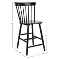 thumbnail image 5 of SAFAVIEH Providence Solid Spindle Back Counter Stool with Footrest, Black, 5 of 7