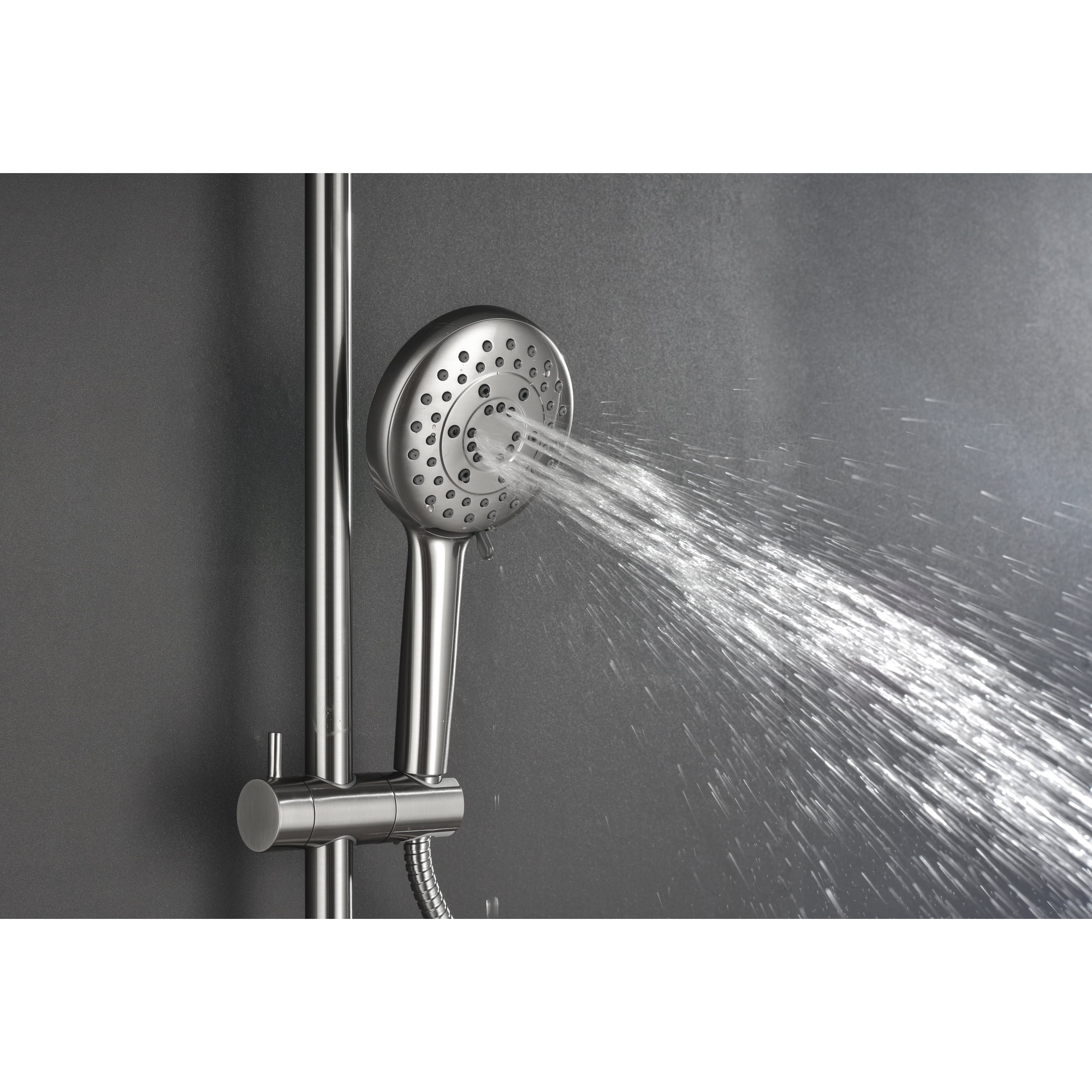 Shower System, With 10" Rain Shower head, 4-Function Handheld Shower Head, Adjustable Slide Bar And Soap Dish