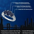 thumbnail image 2 of Gem Stone King 925 Sterling Silver Blue Sapphire Filigree Style 3 Stone Ring for Women (2.91 Cttw, Oval 8X6MM and 6X4MM) (Size 7), 2 of 6