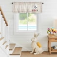 thumbnail image 6 of Valance Curtains for Kitchen Windows Happy Easter Words on Linen Rod Pocket Valance Vintage Bunny Eggs Short Window Curtain Topper for Bedroom Living Room Bathroom 42x12in,1&nbsp;Panel, 6 of 9