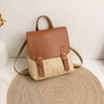 thumbnail image 3 of Necvior Straw Backpack Chic Handbag Cute Small Backpack Casual Holiday Daypack for Women, 3 of 20