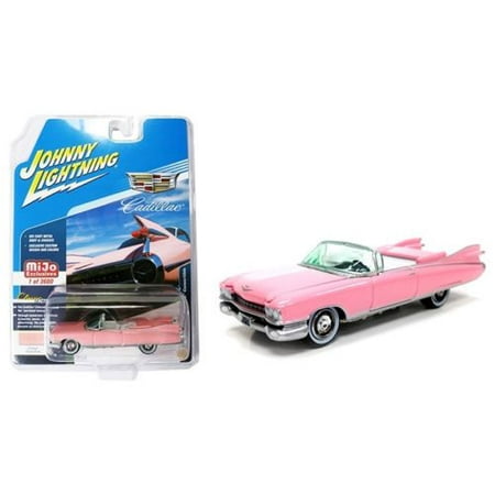 - 1959 Cadillac Eldorado Convertible Pink Limited Edition to 3600 pcs Worldwide 1/64 Diecast Model Car by Johnny Lightning