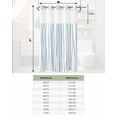 thumbnail image 7 of No Hook Shower Curtains, Blue Stall Bathroom Curtain with Snap in Liner, Abstract Art Gradient Minimalist Modern Texture Waterproof Washable Fabric Bathroom Shower Curtain Sets, 54" x 78", 7 of 7