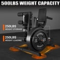 thumbnail image 4 of 2-IN-1 Leg Extension and Curl Machine, Adjustable Leg Exercise Bench with Plate Loaded, Rotary Leg Extension for Thighs, Lower Body Strength Training Equipment for Home Gym, 4 of 7