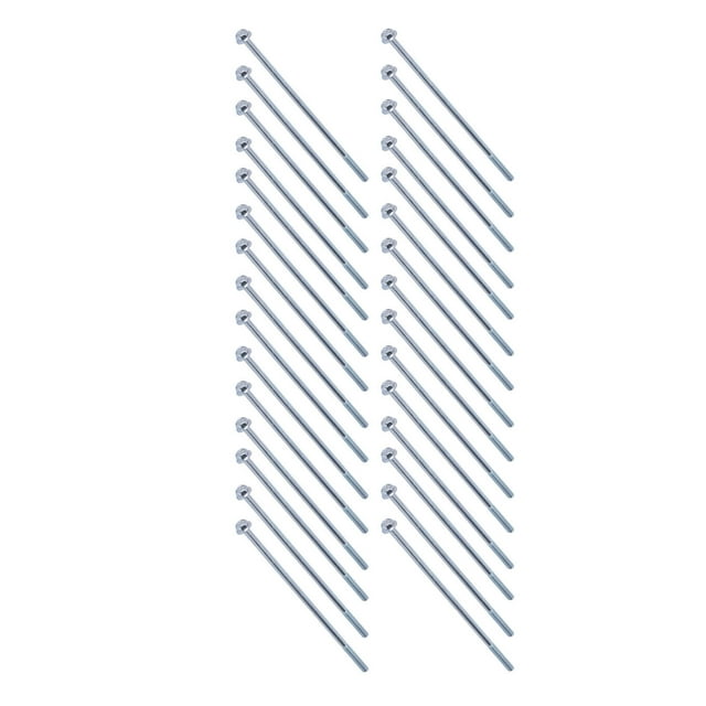 20 piezas de perno de brida hexagonal extendido M8 tornillo de cabeza hexagonal de acero al carbono para generador de zinc blanco azul M8 X 220