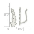 thumbnail image 3 of FB Jewels Sterling Silver Polished Star Ear Climber Earrings, 3 of 3
