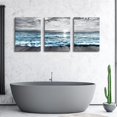 thumbnail image 4 of Hieng Black And White Beach Wall Paintings Wall Decorations For Living Room Large Canvas Wall Art For Bedroom Office Wall Decor Sea Wave Pictures Prints Artwork Modern（Only canvas）, 4 of 6