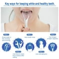 thumbnail image 4 of Limpiador de lengua reutilizable, reduce el mal aliento, raspador de lengua para adultos y niños, herramientas dentales, 4 of 7
