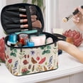 thumbnail image 4 of HELLHERO Durable Makeup Bag Travel Cosmetic Bag with Brush Slots Large Makeup Organizer Gift(Butterfly and Floral Pattern), 4 of 4