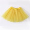 thumbnail image 3 of Tutu Skirts for Women Girls Adult Elastic 3 Layered Tulle Tutu Skirt with Sequin Stars Retro 80's Bubble Skirt Yellow, 3 of 7