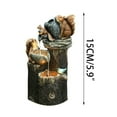 thumbnail image 3 of Clearance Sale! Desktop Ornament QIXI Tabletop Resin Squirrel Family Patio Garden Decoration Outdoor Garden Design for Home Garden Desktop Decoration Desktop, 3 of 5