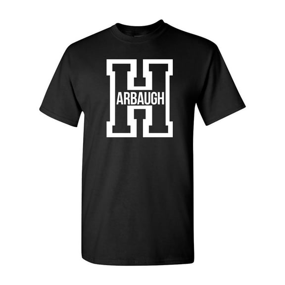 Harbaugh Big Letter H Football Michigan Adult T-Shirt Tee