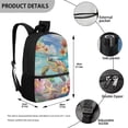 thumbnail image 5 of HUIACONG Ocean Turtle Floral School Backpack for Teen Boys Large Capacity Ergonomic Padded Shoulder Straps for Kids Ages 6‑18 Daily Use, 5 of 6