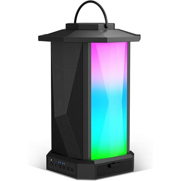 Ortizan Outdoor Speaker, Bluetooth Speaker with Lights, 50W Stereo Sound, IPX5 Waterproof, 24H Playtime, Sync up to 100 Wireless Speakers, Portable for Outdoors/Patio/Porch, Tech Gadgets, Gift for Men
