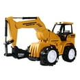 Qocolhg Toy Car, Diecast Excavator Backhoe Front Loader Truck 1/50