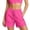r-1831Hot Pink440, variant on Women Athletic Shorts Lightweight Knee Length Casual Summer Fashion Sportswear Holiday Solid Color Daily Bottoms