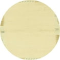 thumbnail image 1 of Ahgly Company Indoor Round Abstract Sun Yellow Solid Area Rugs, 3' Round, 1 of 6