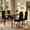 Retro, variant on 5-Piece Dining Table Set for 4 with PU Leather Chairs, Modern Kitchen Table and 4 Chair Set for Breakfast Nook, Apartment, Small Space, Black