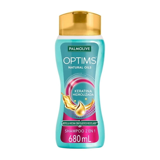 Shampoo Palmolive Optims 2 en 1 Keratina Hidrolizada 680 ml