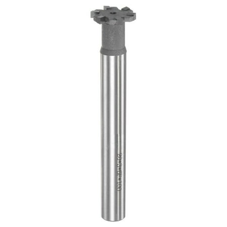 

3mm Depth 20mm Cutting Dia 12mm Shank Carbide Tip 6 Flute T-Slot Milling Cutter
