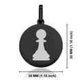 thumbnail image 2 of Stainless Steel Pawn Chess Piece Round Medallion Pendant Necklace, 2 of 3