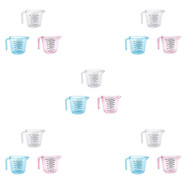 Billuyoard Plastic Measuring Cups Pastry Kitchen Volumetric Handle Cooking Measurement Tool Measure Container Multi Liquid with Type7 NO7